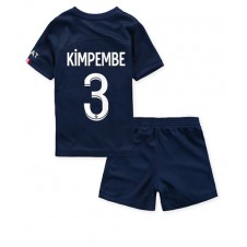 Paris Saint-Germain Presnel Kimpembe #3 Hemmaställ Barn 2022-23 Korta ärmar (+ Korta byxor)